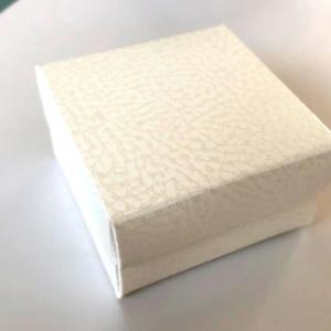 Scatolina portaconfetti pelle bianco